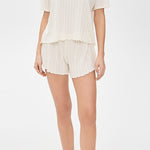 Pointelle Short Sleeve Tee Ivory