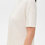 Pointelle Short Sleeve Tee Ivory