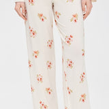 Gisele Printed Long Pj Set Floral Bloom Ivy/Vanilla Cream