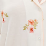 Gisele Printed Long Pj Set Floral Bloom Ivy/Vanilla Cream