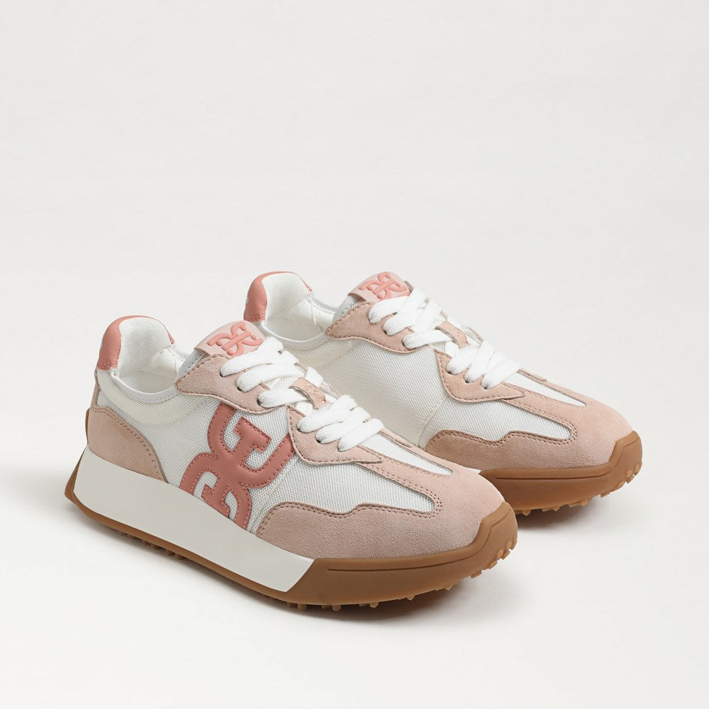 Langley Lace Up Sneaker Blush and Mesh