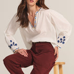 Amani Long Sleeve Top Cream