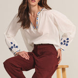 Amani Long Sleeve Top Cream