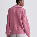 Tara Pointelle Half Zip Foxglove