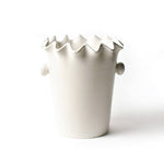Signature White Ruffle Ice Bucket