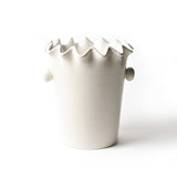 Signature White Ruffle Ice Bucket