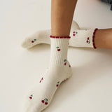 Little Cherry Petal Grip Pilates Socks