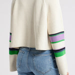Striped Greta Half Zip Sugar Swirl Combo