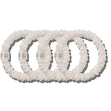 Back to School White Skinny Scrunchies