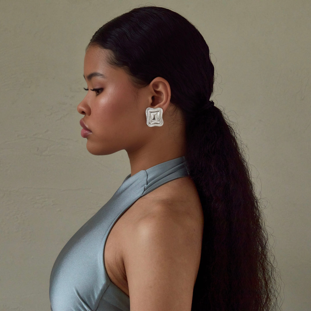 Wave Earrings Silver