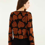 Leopard Hearts Knit Cardigan