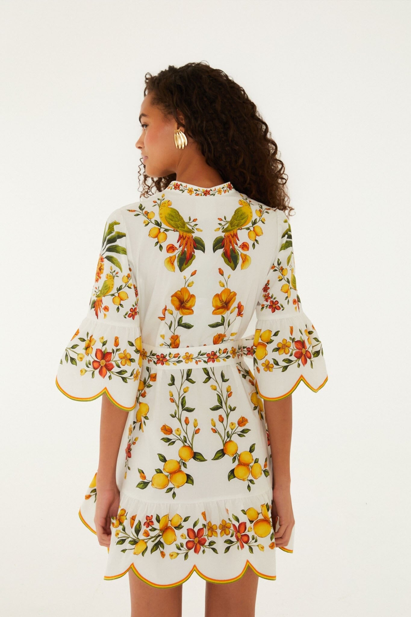 Lemon Bouquet Mini Dress