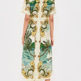 Royal Sea Multicolor Midi Dress