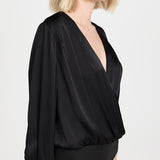 The Date Blouse Thong Bodysuit