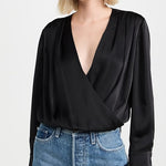 The Date Blouse Thong Bodysuit