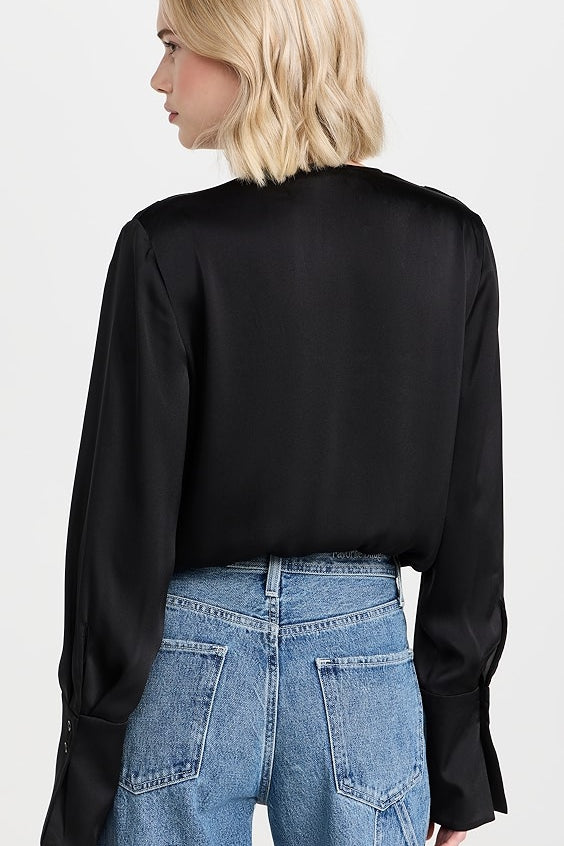 The Date Blouse Thong Bodysuit