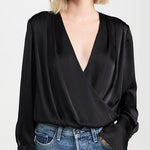 The Date Blouse Thong Bodysuit