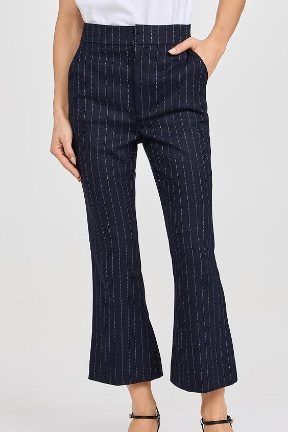 The Phoebe Pant Navy Pinstripe