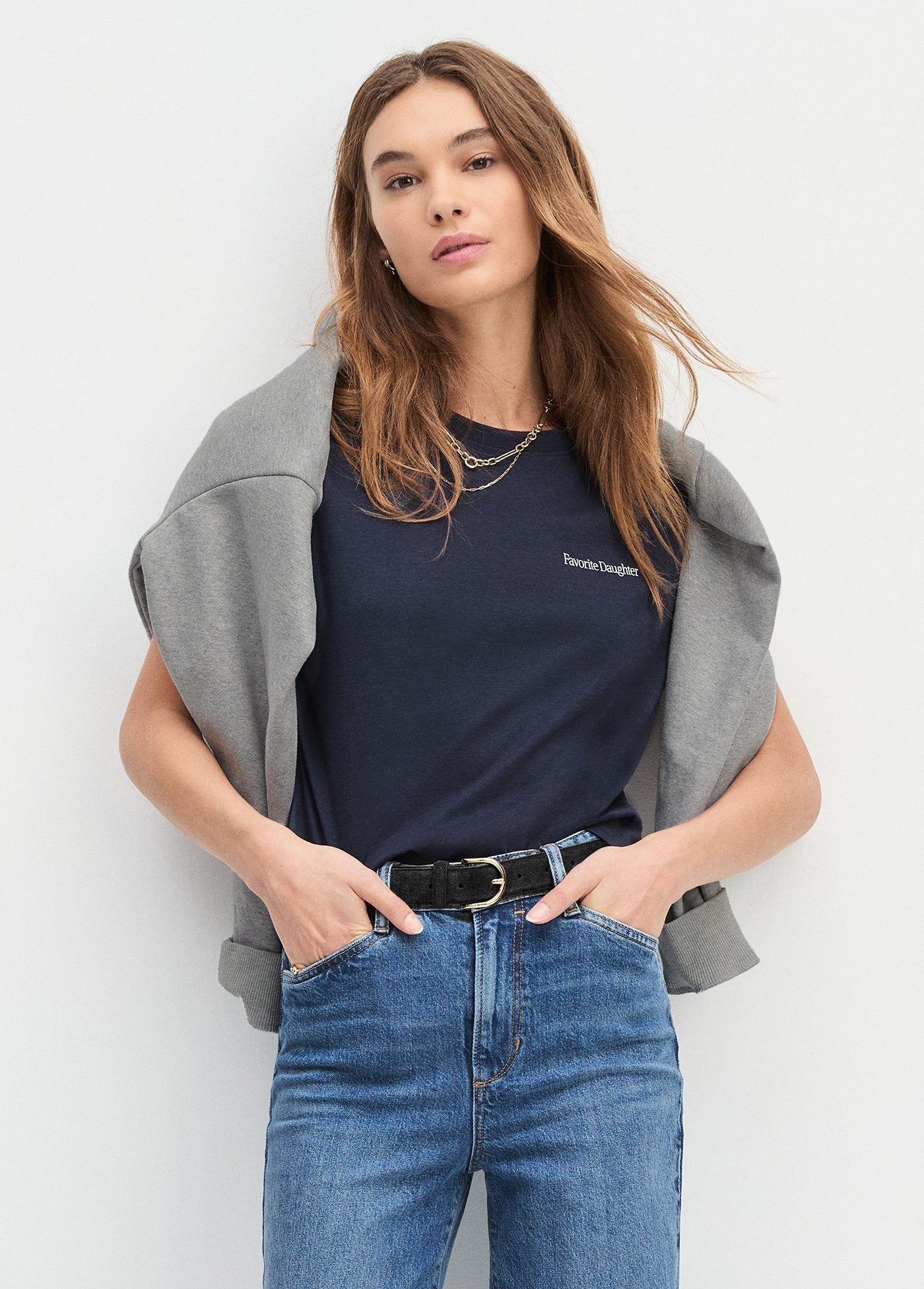 The Suede Juni Belt Black/Gold