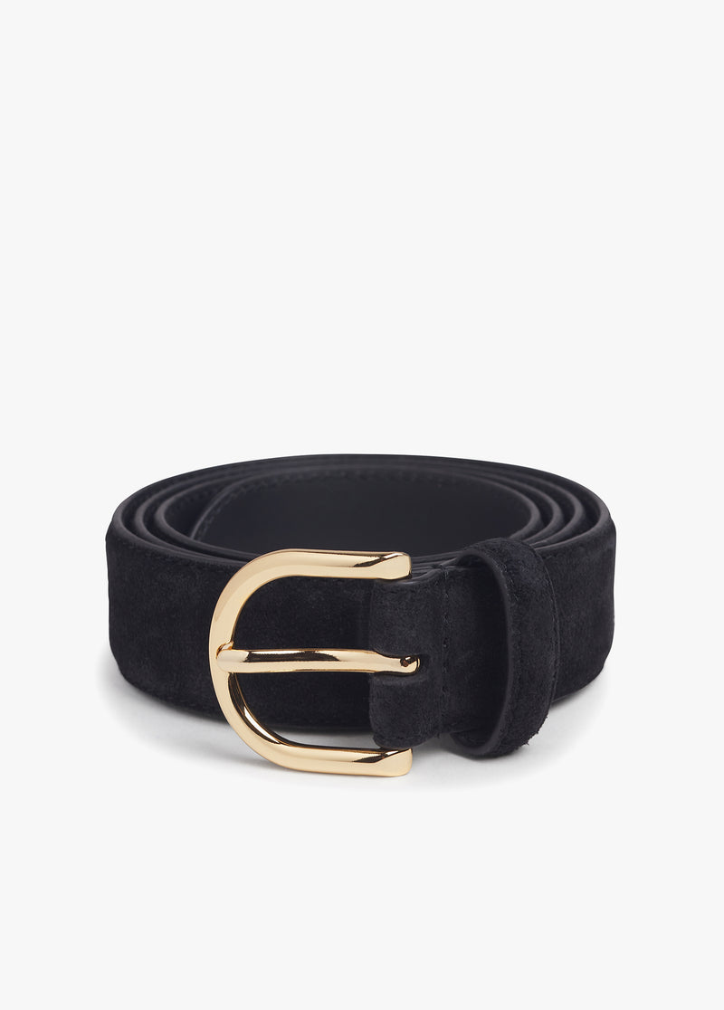 The Suede Juni Belt Black/Gold