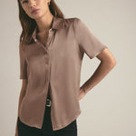 Take Me Seriously Short Sleeve Top Macchiato