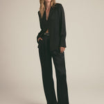 The Favorite High Rise Satin Wide Leg Pant Black