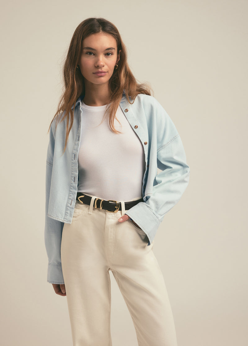 Favorite Daughter The Crop Ex Boyfriend Shirt Sierra