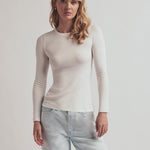 The Ribbed Long Sleeve White