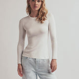 The Ribbed Long Sleeve White