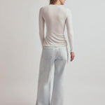 The Ribbed Long Sleeve White
