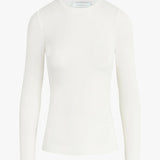 The Ribbed Long Sleeve White