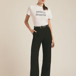 Cropped Collegiate Tee White