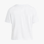 Cropped Collegiate Tee White