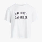 Cropped Collegiate Tee White