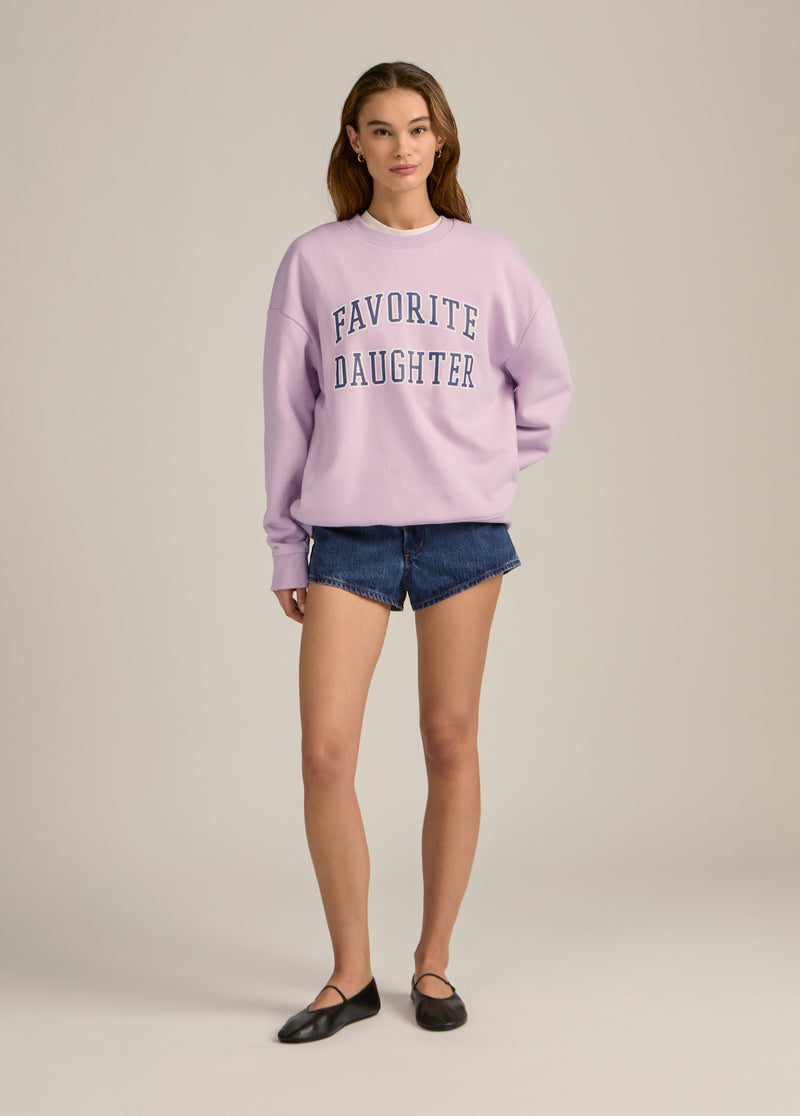 Favorite Daughter Collegiate Sweatshirt Wisteria Musk