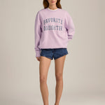 Favorite Daughter Collegiate Sweatshirt Wisteria Musk
