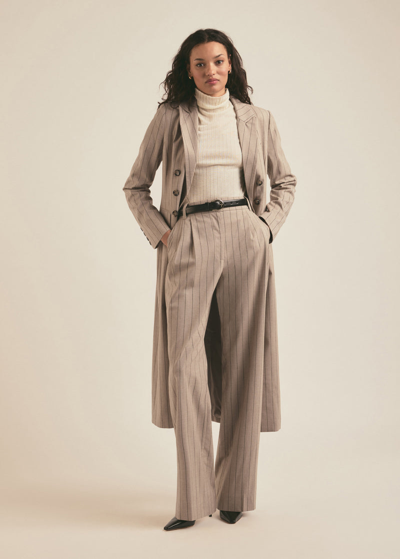 The Dream Favorite Pant Natural Pinstripe