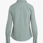 The Classic Poplin Shirt Green Stripe
