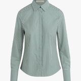 The Classic Poplin Shirt Green Stripe