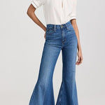 Ruffle Collar Inset Lace Top White
