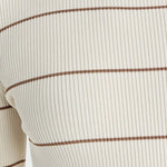 Striped Rib Long Sleeve Crew