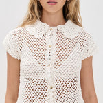 Lily Crochet Top Coconut Milk
