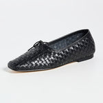 Jada Flats Black Closed Woven Calf