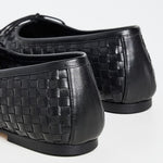 Jada Flats Black Closed Woven Calf