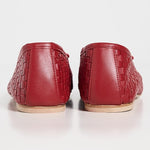 Jada Flat Crimson Red Closed Woven Calf