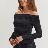 Regina Off the Shoulder Top Black
