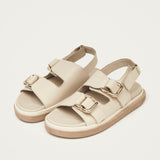 Harper Cream Leather Sandals