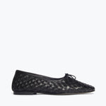 Jada Flats Black Closed Woven Calf