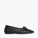 Jada Flats Black Closed Woven Calf