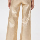 The Mia High Rise Wide Leg Gold Foil